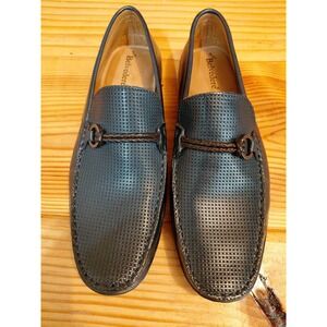 Mens New Italian Belvedere Diego 9D‎ Blue Leather Loafers